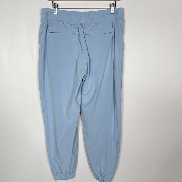 Athleta 10P Blue Brooklyn Lined Jogger Pants Woven Featherweight Stretch Pockets - Picture 2 of 15